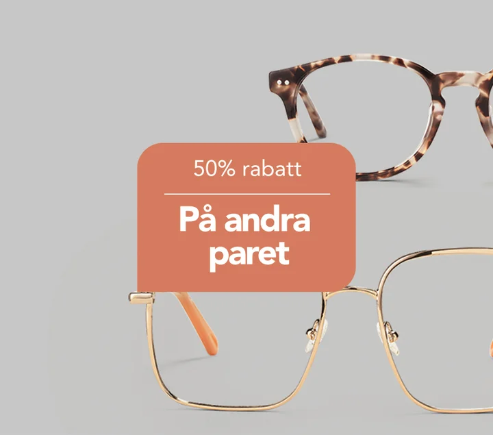 50% rabatt på andra paret
